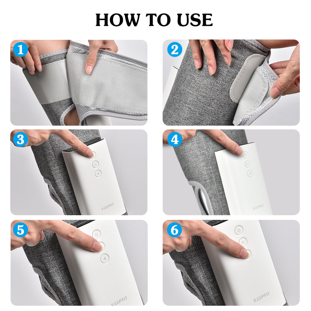 Amazon Hot Selling Usb Charging Home Hot Compress Leg Foot Massager Portable Air Sore Wave Leg Massager